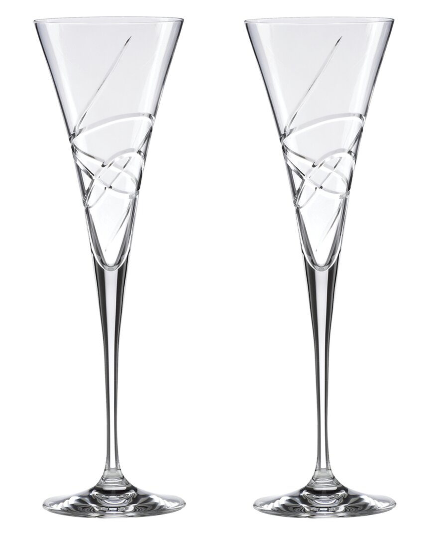 Lenox Adorn Crystal 2pc Toasting Flute Set