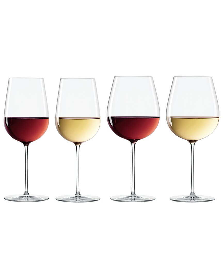 LENOX LENOX SIGNATURE SERIES 4PC WARM & COOL REGION WINE GLASSES SET 