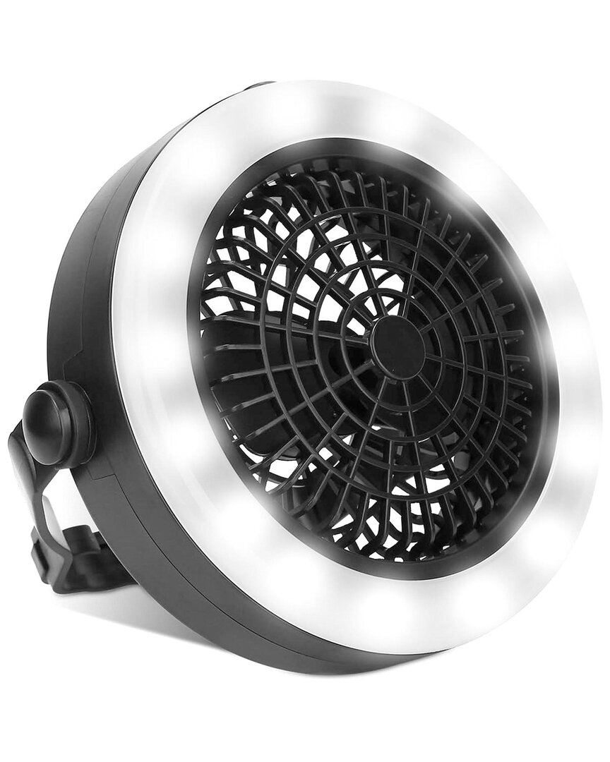 Fresh Fab Finds Portable 2-in-1 Led Camping Fan In Black