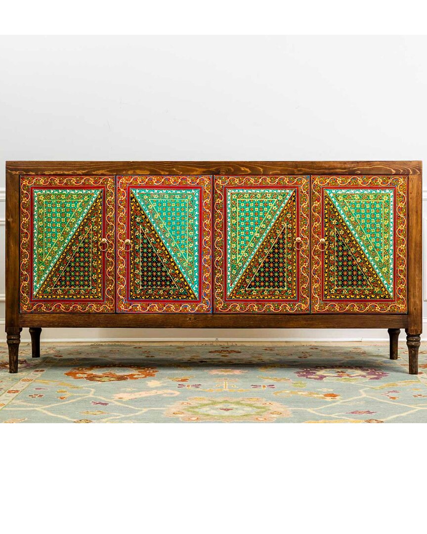 Pasargad Home Bohemian Purest Wood Sideboard In Brown