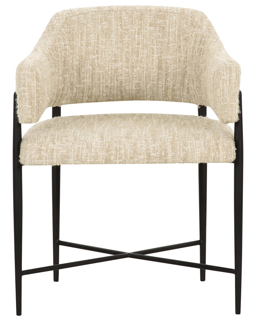 Tov Furniture Sezanne Cream Textured Performance Boucle Dining C