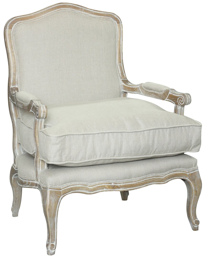Shatana Home Rodney Linen Lounge Chair In Beige