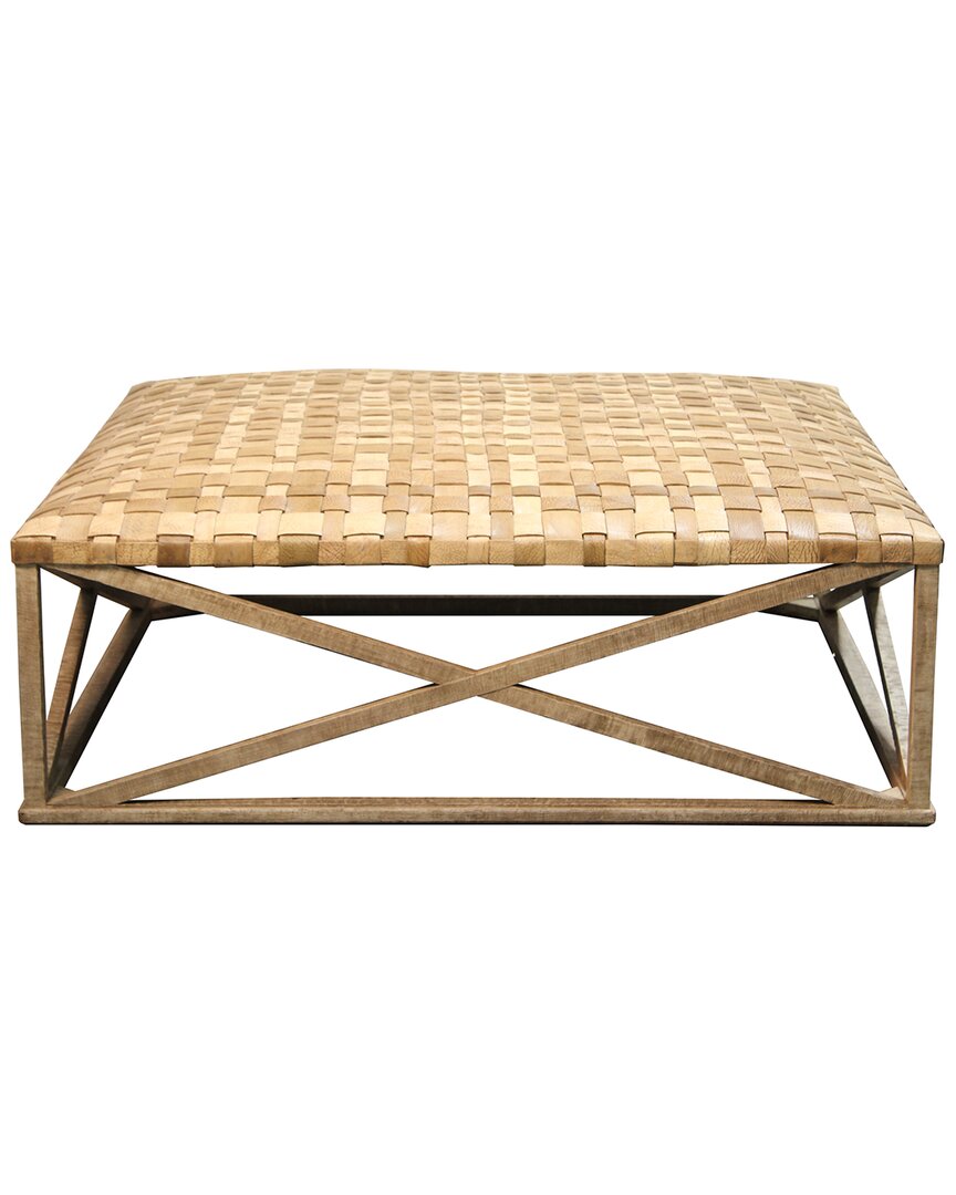 Peninsula Home Collection Axel Ottoman In Beige
