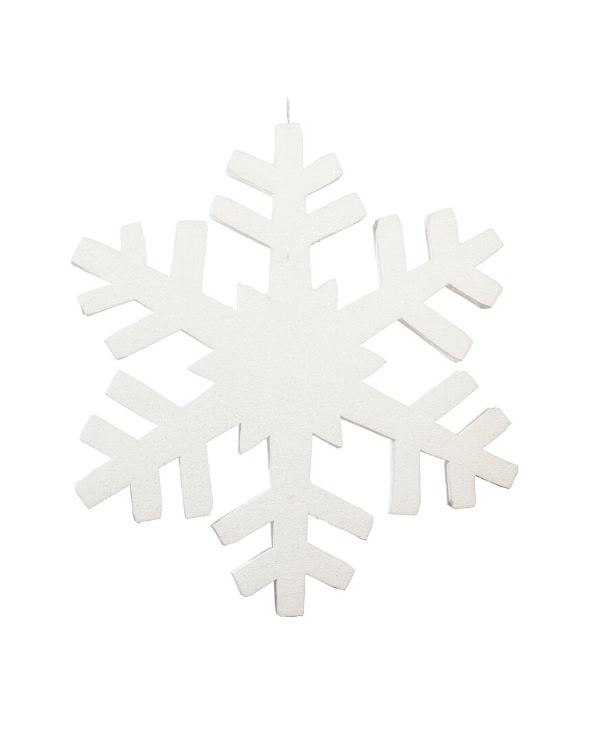 Vickerman 24in White Glitter Snowflake Ornament