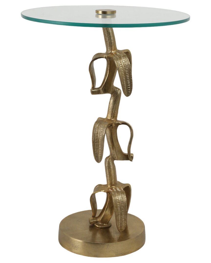 Sagebrook Home 22in Bananas Accent Table In Gold