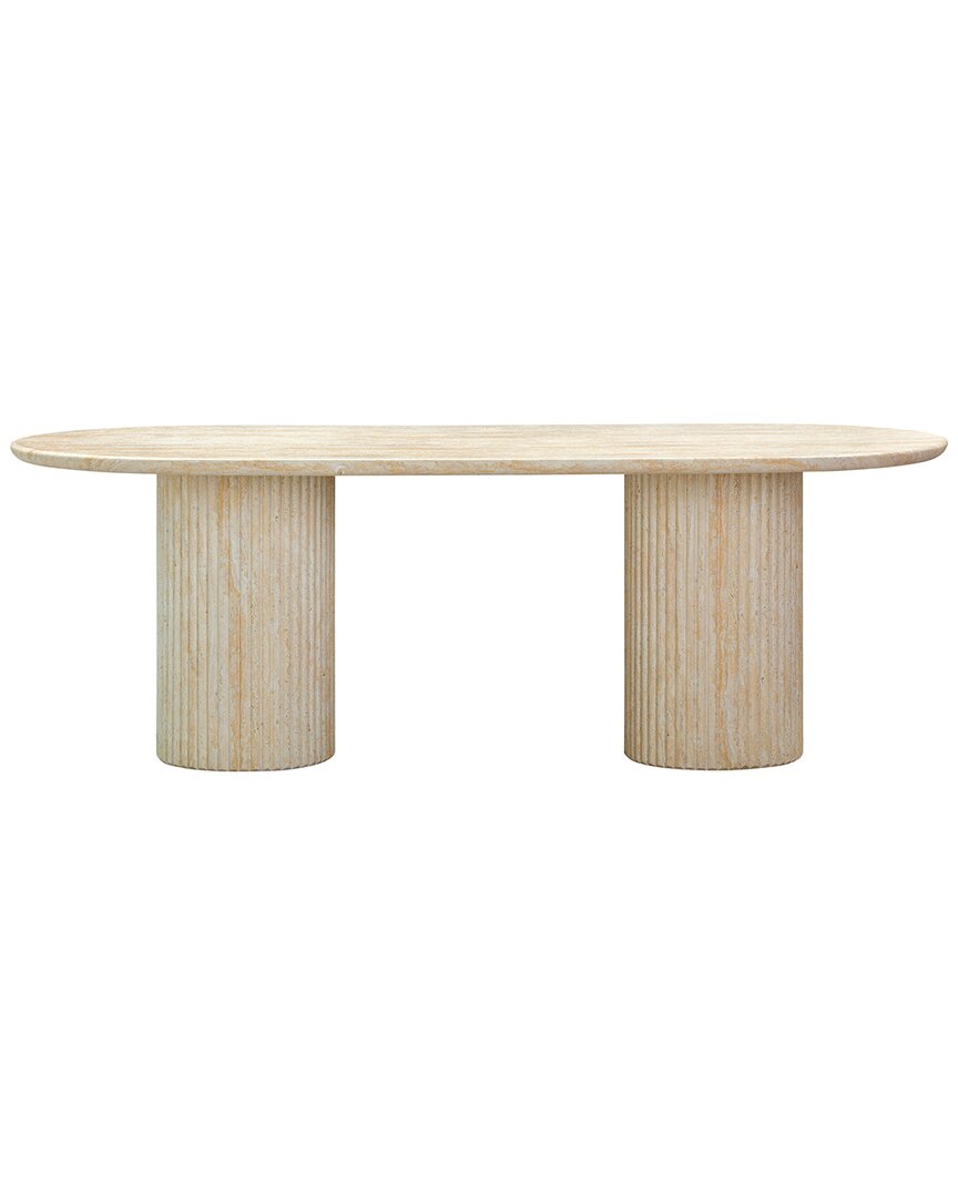 Tov Furniture Brut Travertine Pattern Indoor/outdoor Dining Table