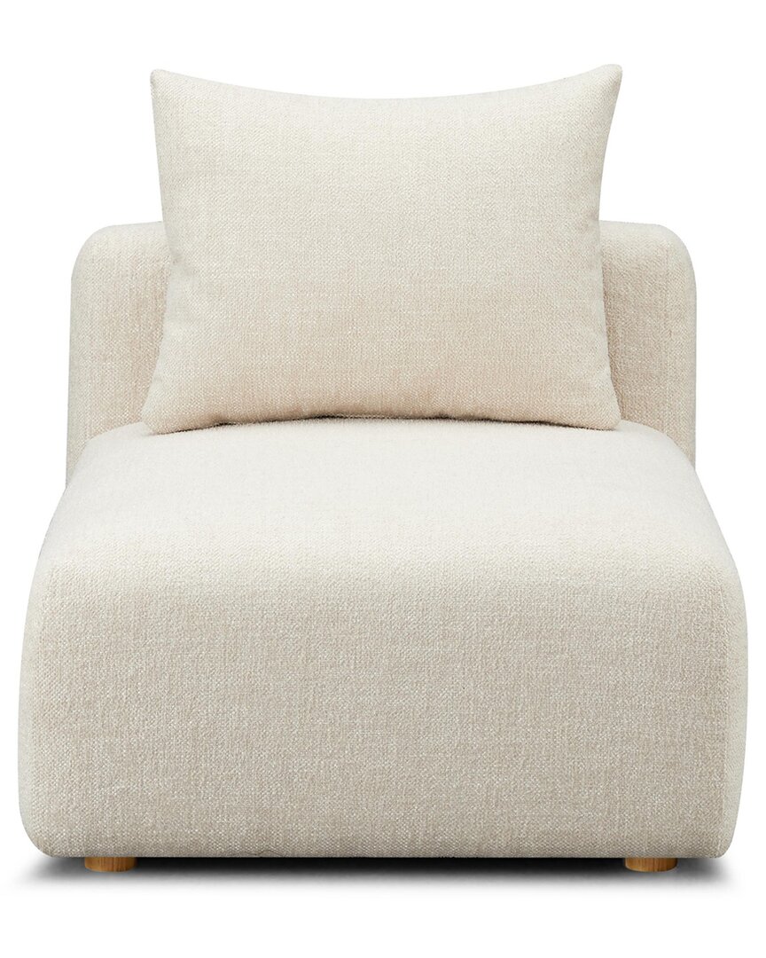 Tov Furniture Hangover Cream Heavy Textured Fabric Modular Armless Chair