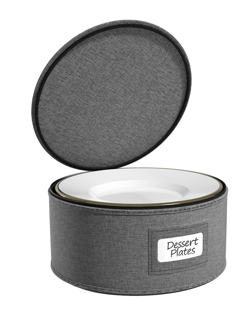 Sorbus China Storage Container Dinnerware Organizer In Gray