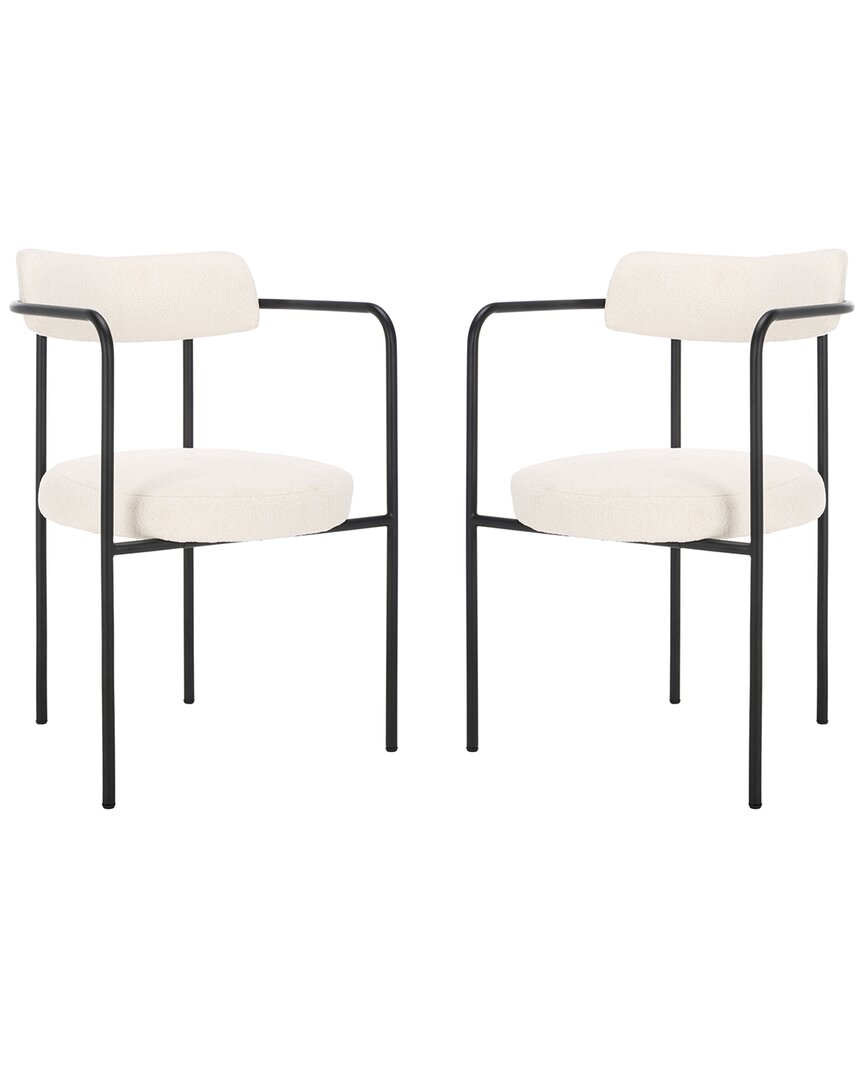 Safavieh Set Of 2 Andrean Dining Arm Chairs