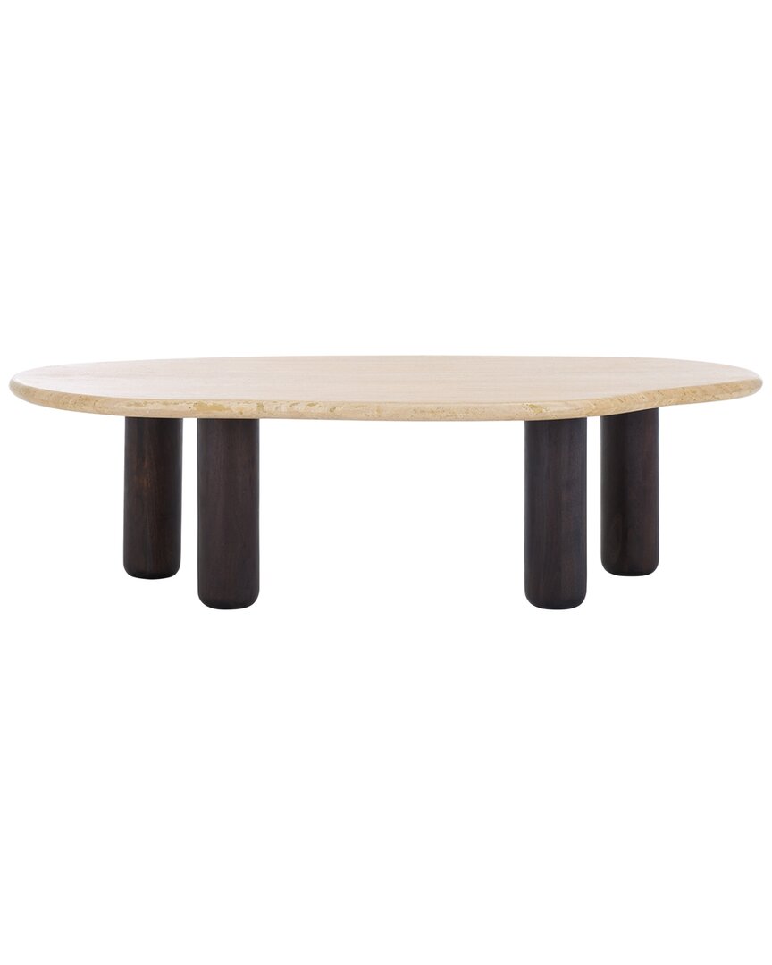 Safavieh Couture Celestyn Travertine Top Coffee Table