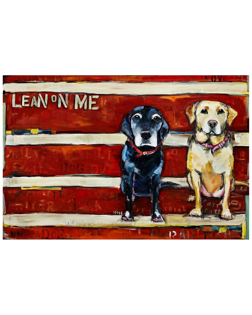 Marmont Hill Lean On Me Wrapped Canvas Print