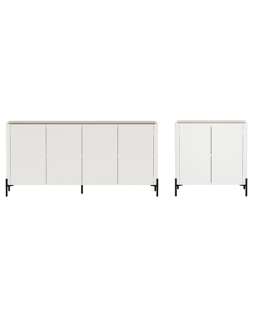 MANHATTAN COMFORT MANHATTAN COMFORT 2PC MODERN ABBEY ACCENT CABINET & 66.9IN SIDEBOARD 