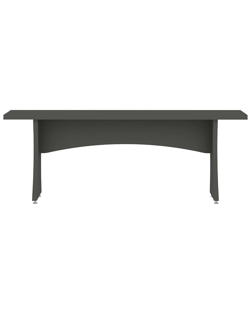 Manhattan Comfort Coney Mid-century Modern Dining Bench In Grey