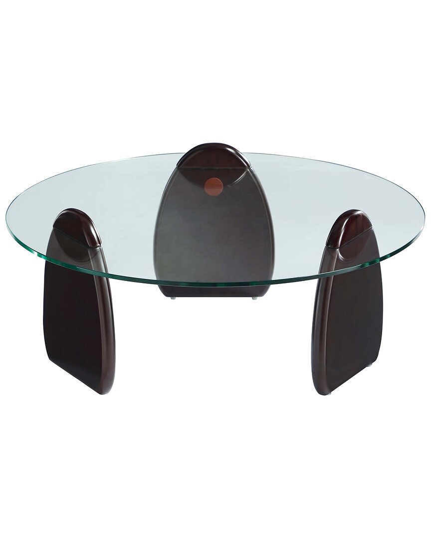 Manhattan Comfort Artesia Modern Coffee Table In Brown
