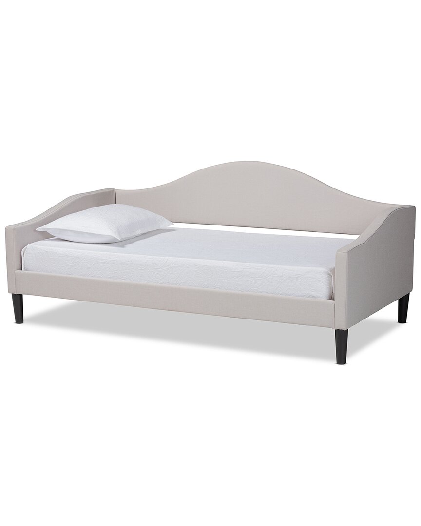 Baxton Studio Milligan Upholstered Finished Wood Full Size Daybed In Beige