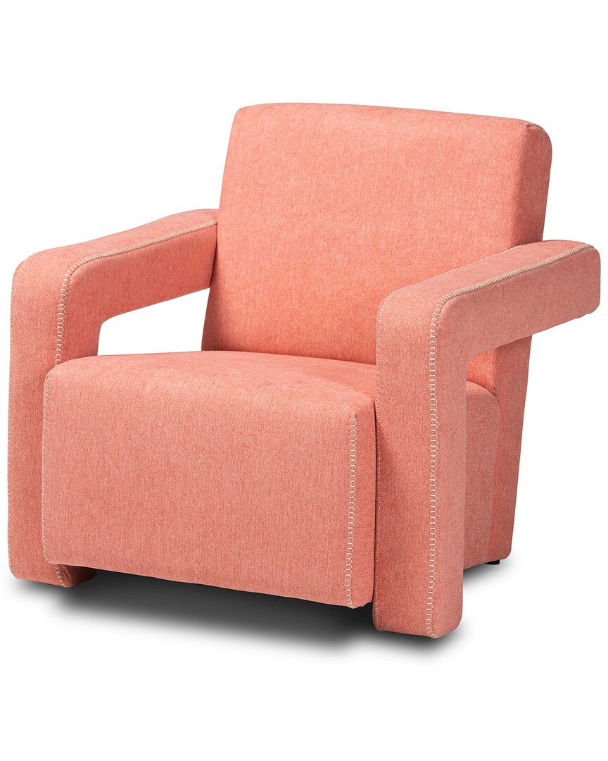 Baxton Studio Madian Upholstered Armchair In Red