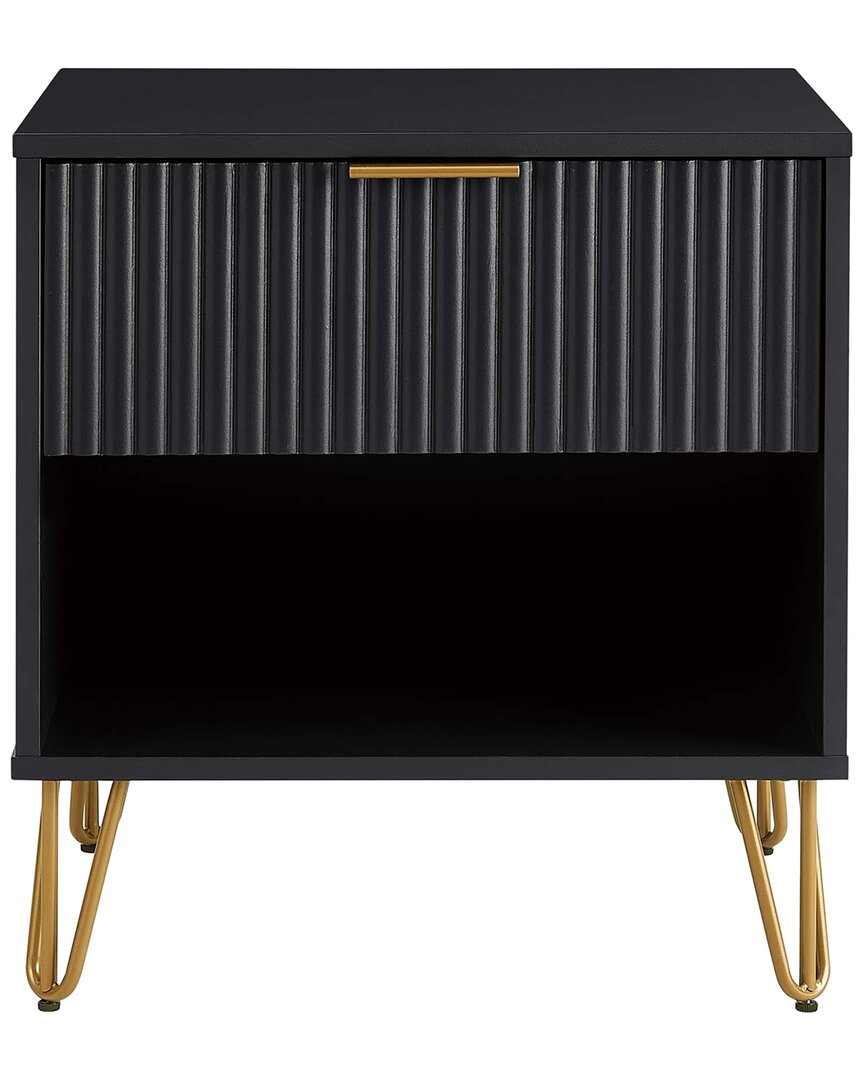 Shop Manhattan Comfort Dumbo 1.0 Modern Nightstand In Black