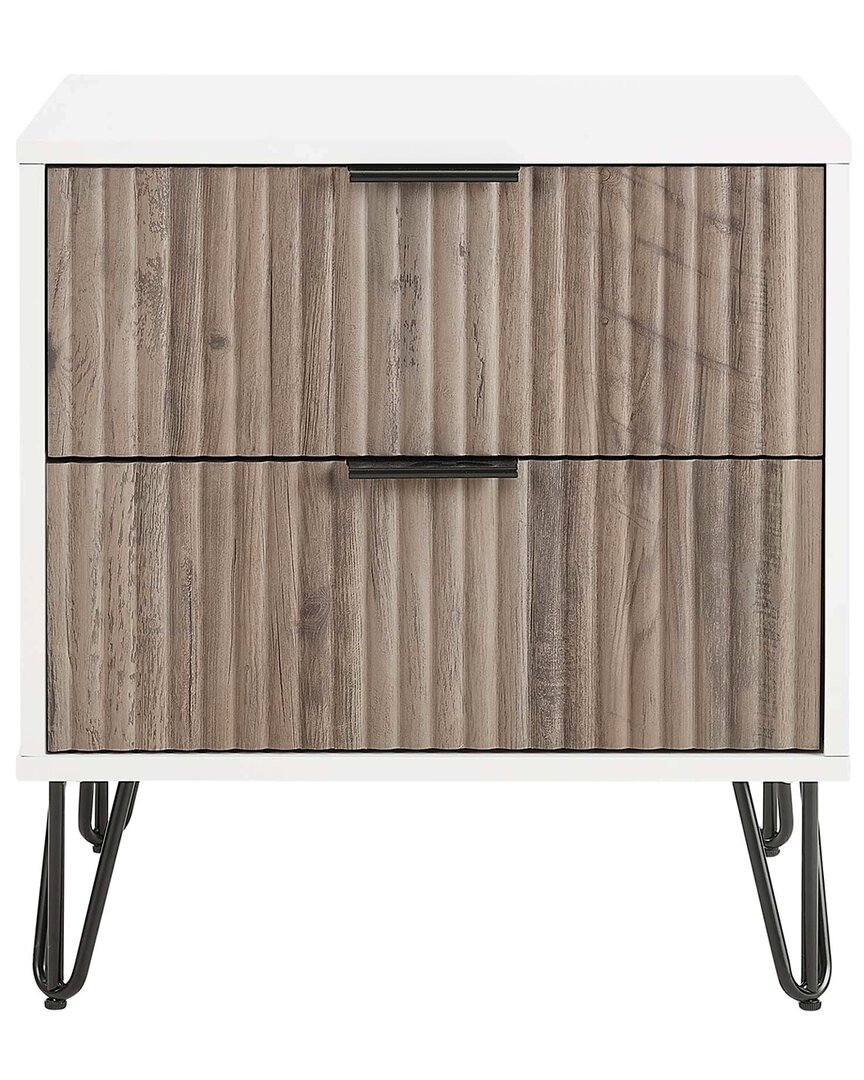 Manhattan Comfort Dumbo 2.0 Modern Nightstand In White