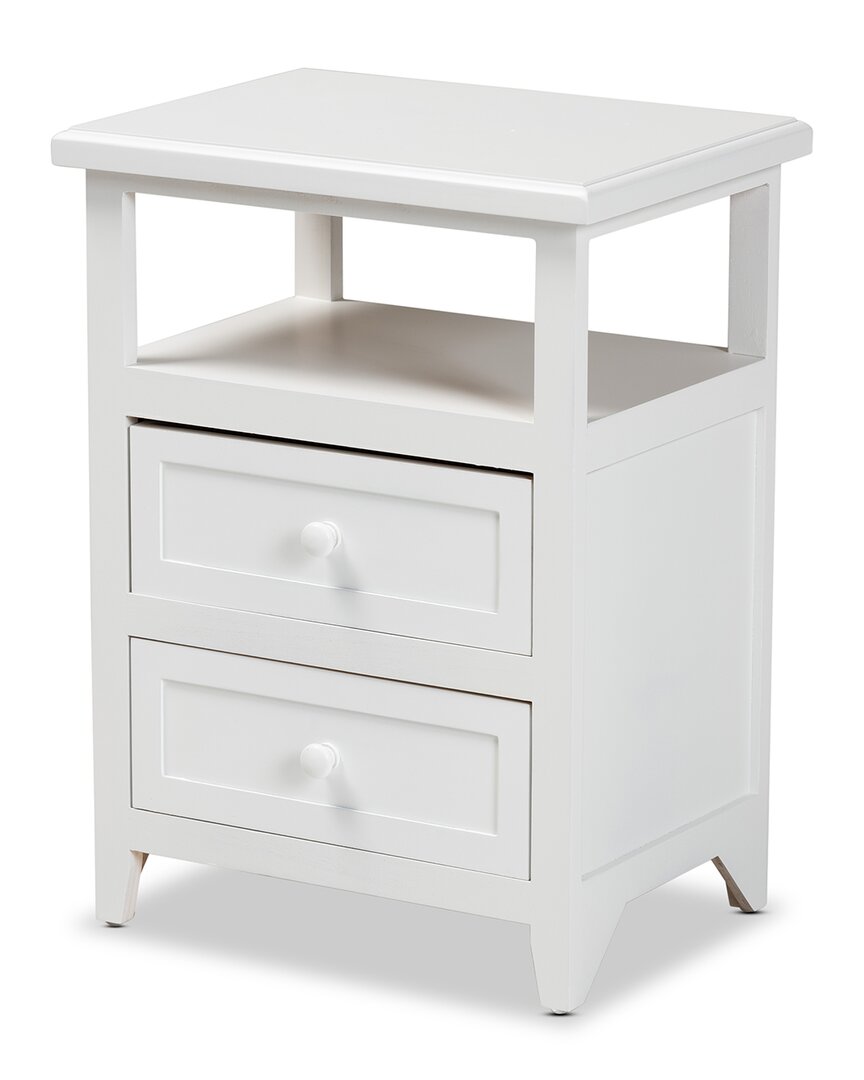 Baxton Studio Karsen 2-drawer Nightstand In White