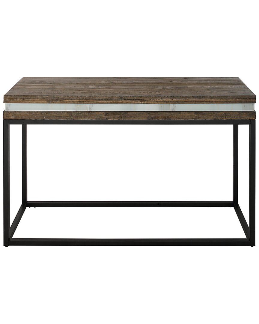 Camden Isle Bailey 47.2 In. Brown Rectangle Glass Console Table