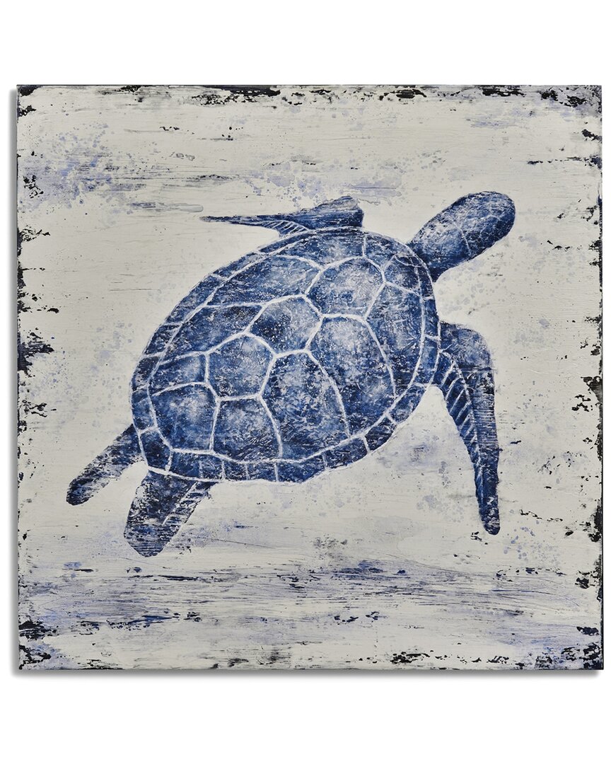 Bassett Mirror Sea Turtle Canvas Art In Blue