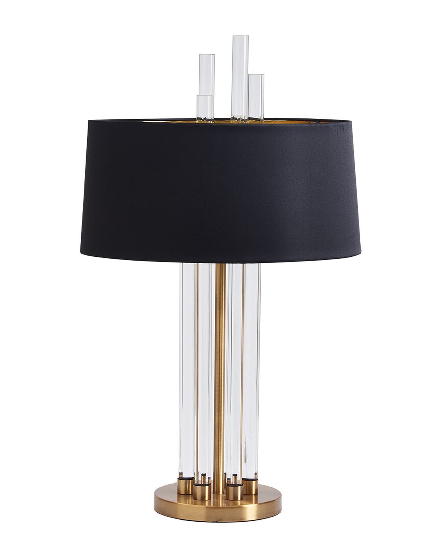 Jennifer Taylor Home Luxe 16in Antibes Modern Crystal Accent Table Lamp In Black