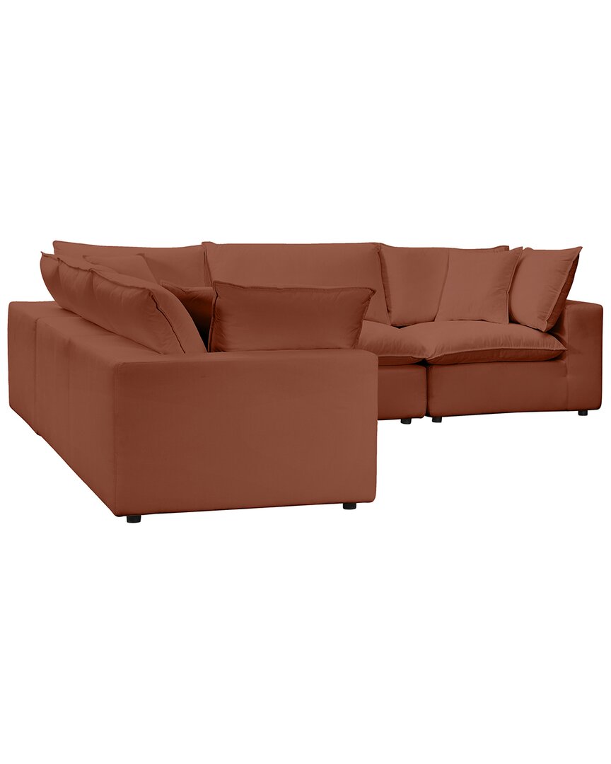 Tov Furniture Cali Modular L-sectional In Red
