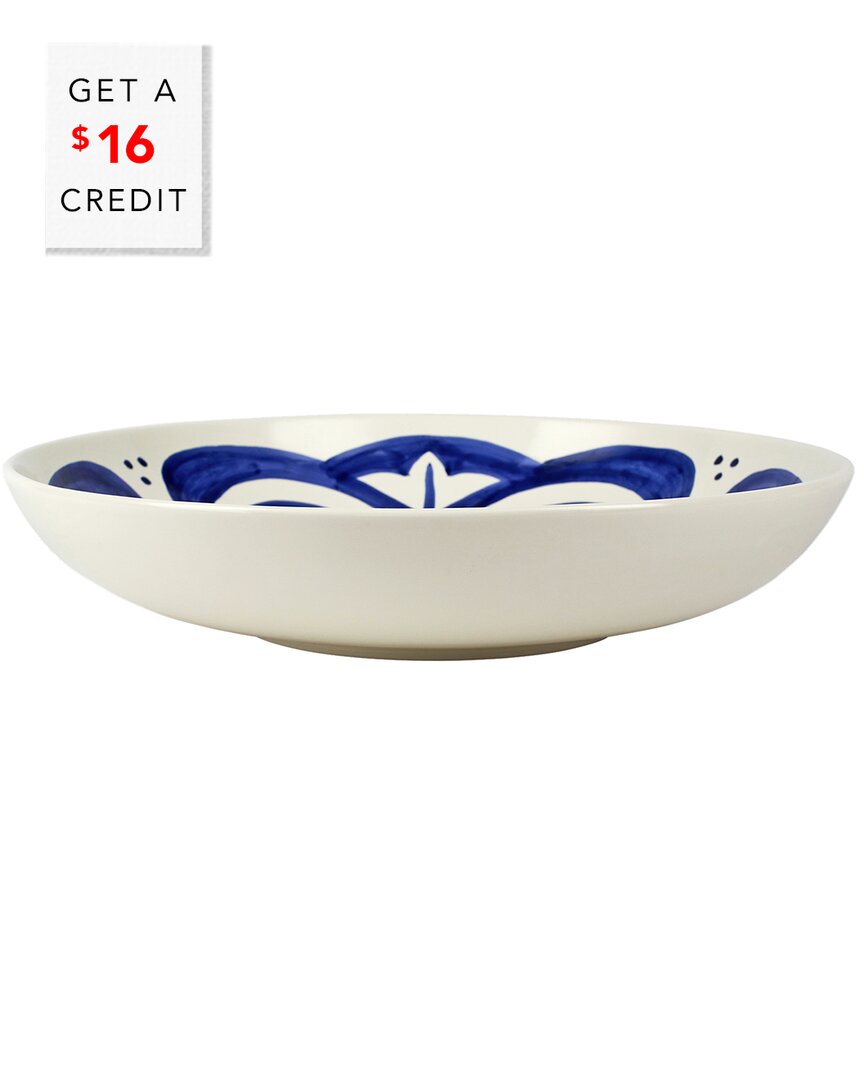 Vietri Mosaico Cobalt Round Shallow Bowl