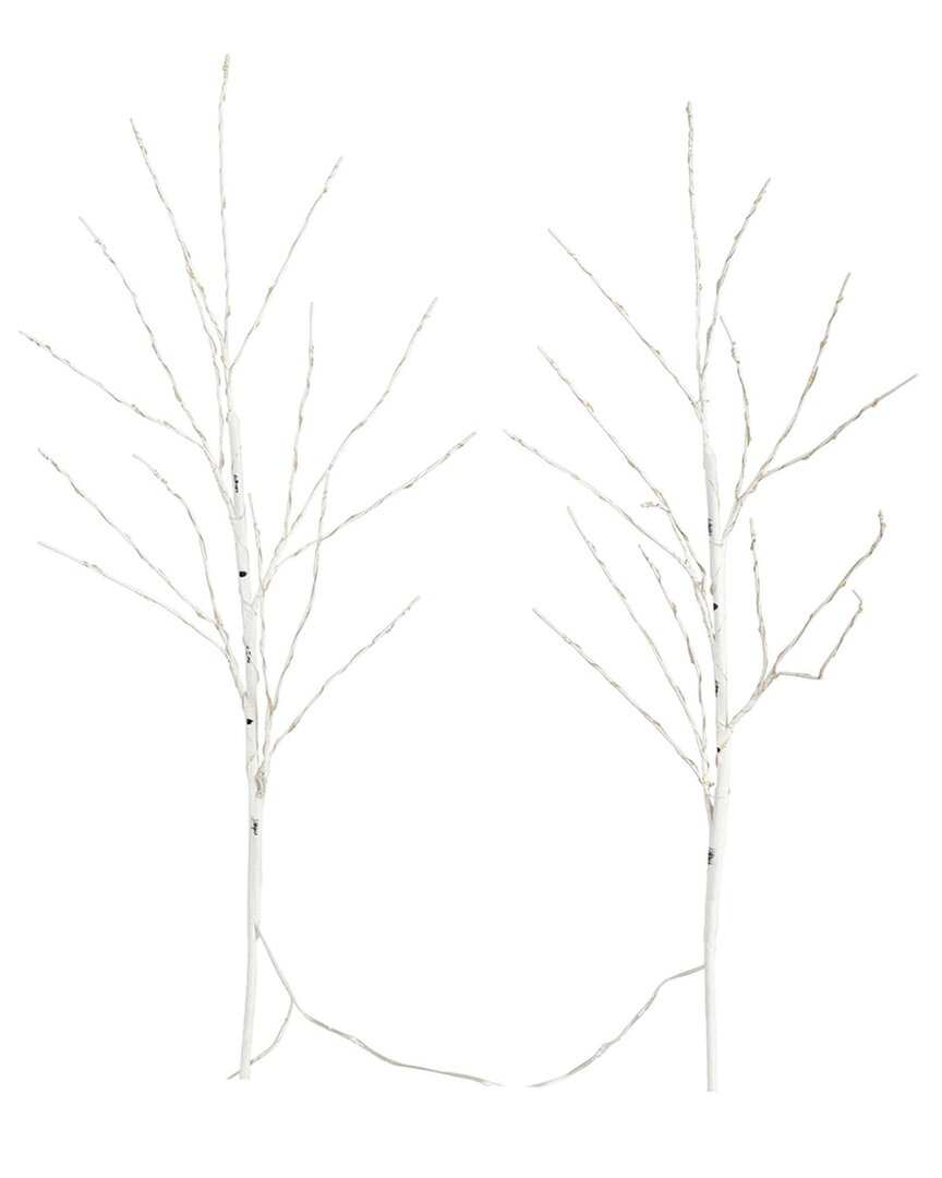 Nearly Natural 36in. Pre-lit Artificial White Birch Branches With