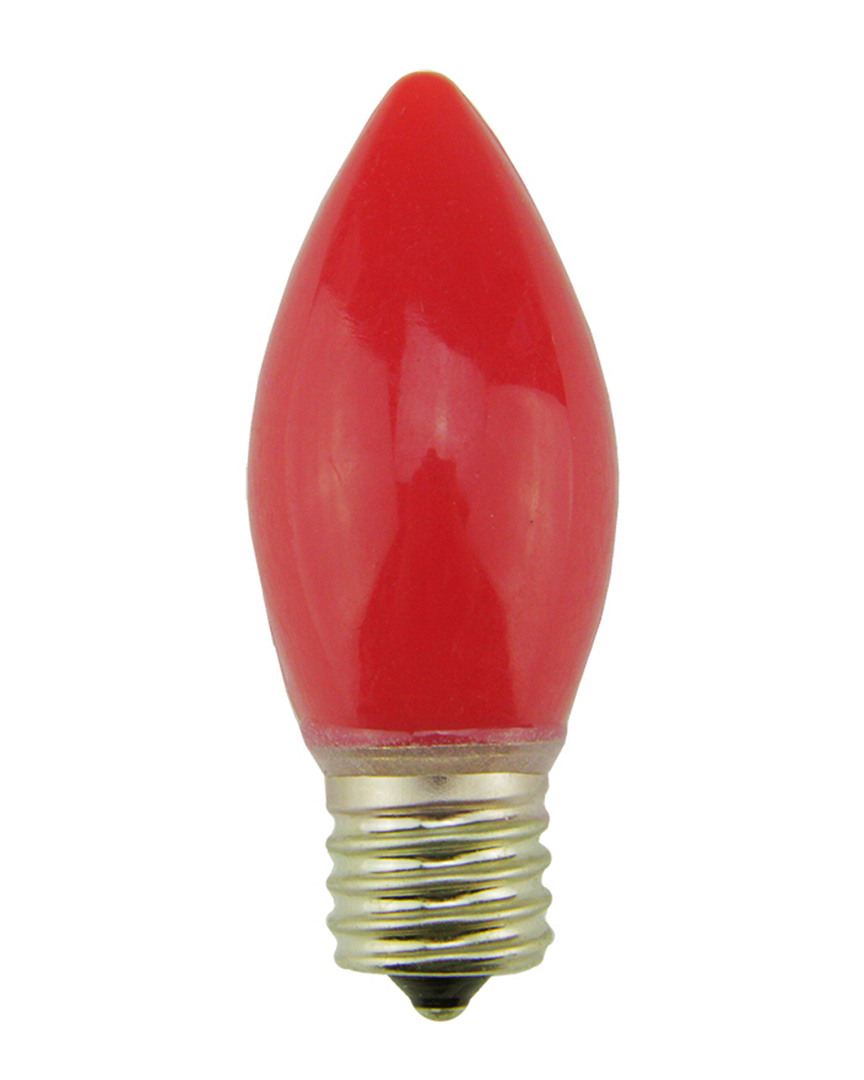 Northlight Discontinued  Pack Of 4 Opaque Red C9 Christmas Replacement Bulbs
