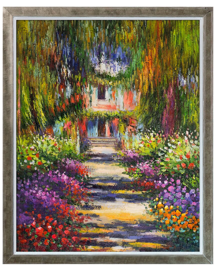 La Pastiche Garden Path At Giverny By Claude Monet Wall Art