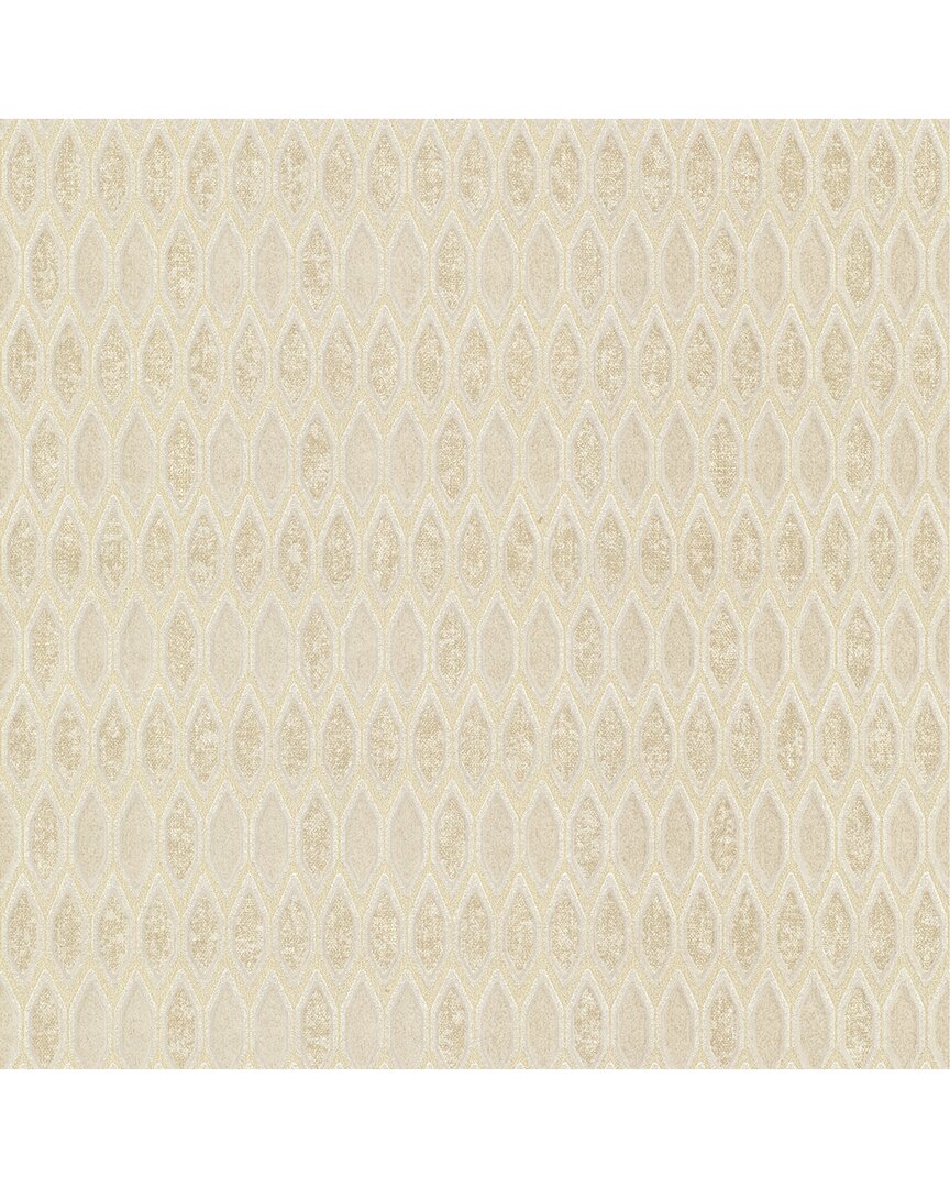 Brewster A-street Prints Damour Gold Hexagon Ogee Wallpaper In Multi
