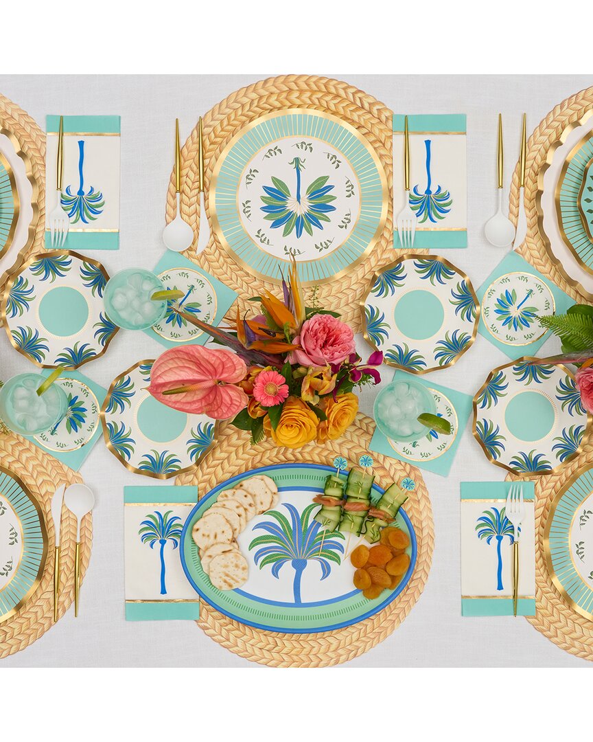 Sophistiplate Preppy Palm 88pc Table Setting - Service For 16