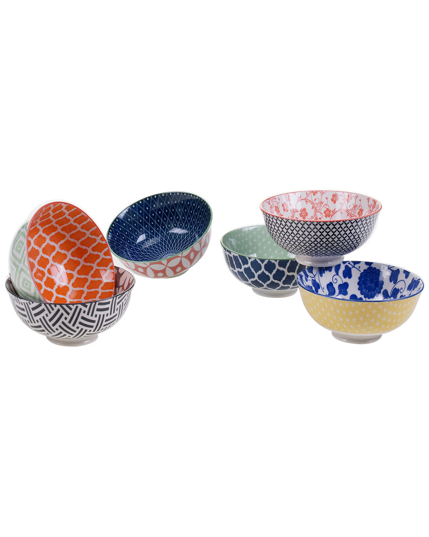 Certified International Melamine Ceramic Soho Set Of 6 Bowls