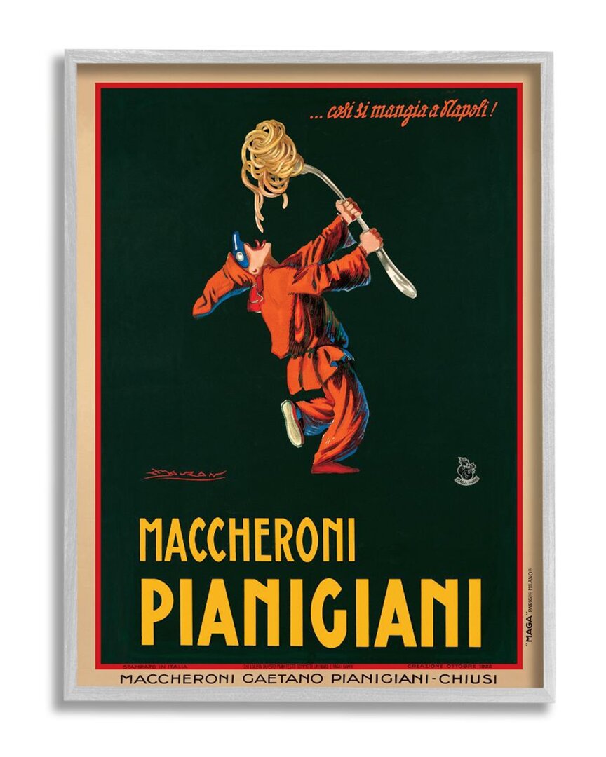 Stupell Maccheroni Pianigiani Vintage Poster Food Design Wall Art