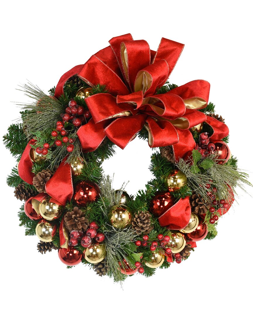 Shop Creative Displays 26in Red & Gold Wreath