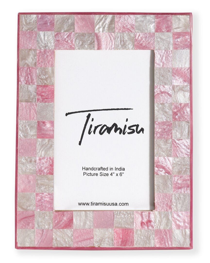 Tiramisu Handcrafted Resin Photo Frame In Pink
