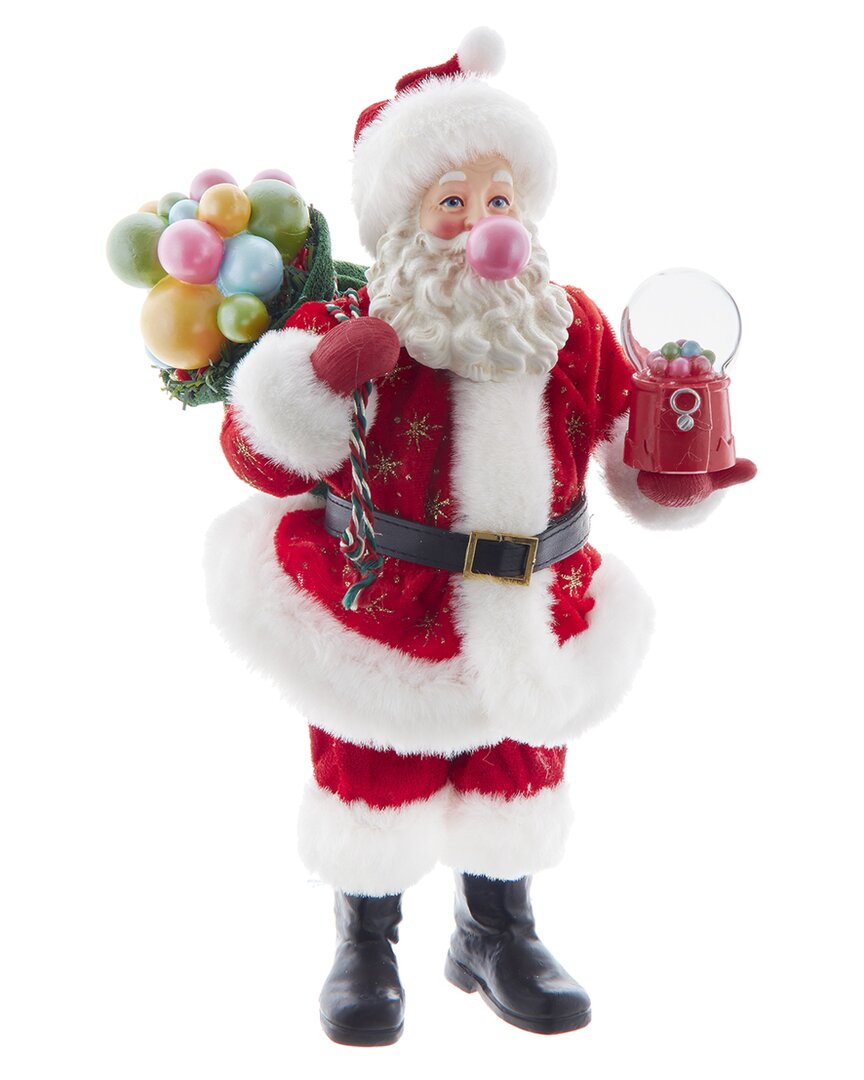 Kurt Adler 10.5in Fabriché Bubblegum Santa In Red