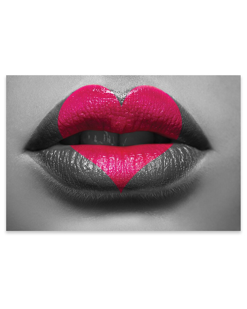 Shop Icanvas Pattern In Shape Of Heart On Lips Print On Acrylic Glass By Ponomarencko