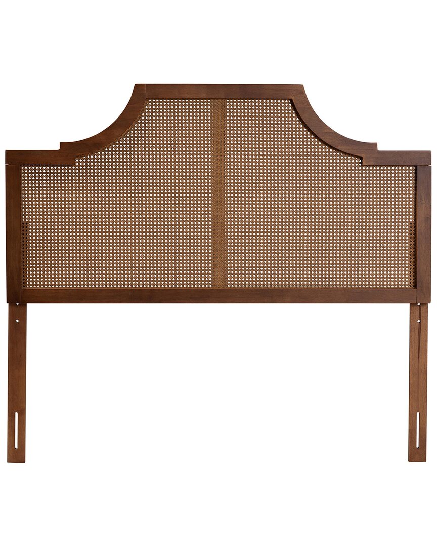 Baxton Studio Risha Mid-century Modern Wood & Rattan Headboard