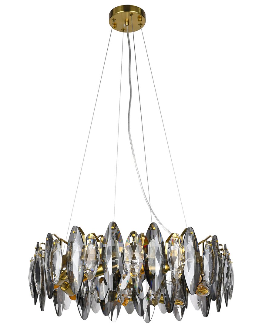Bethel International 11-light 23.6in Round Chandelier With Crystals