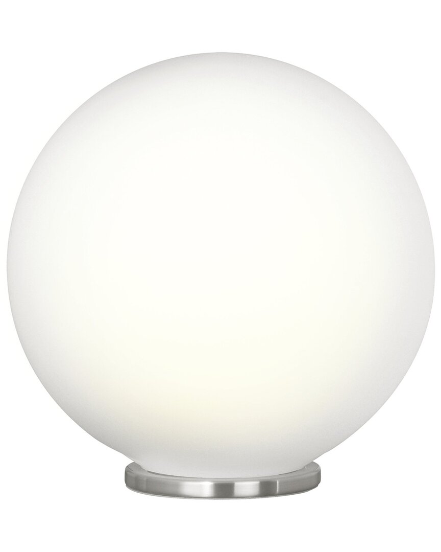Eglo Rondo 1 Light Table Lamp With Siliver Finish & Opal Glass