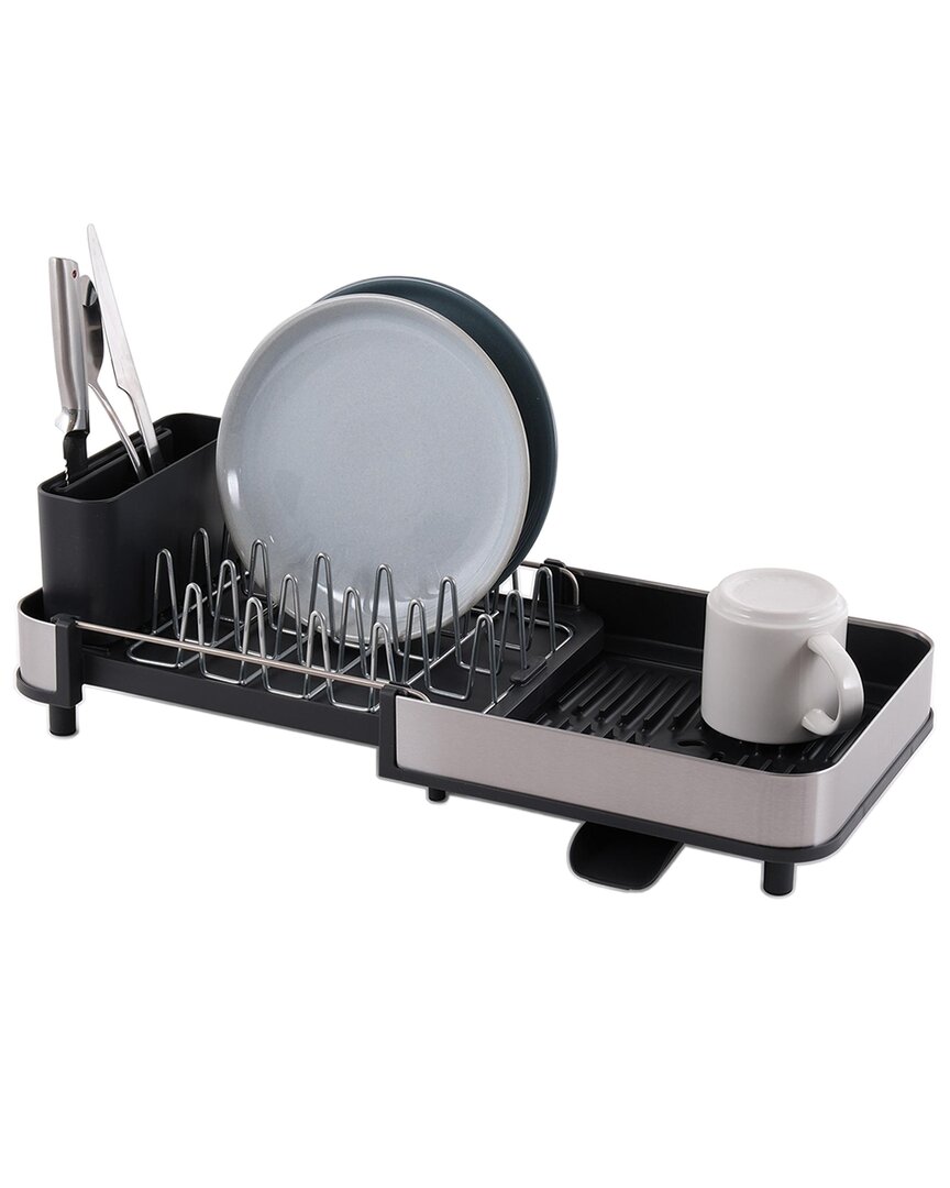 Joseph Joseph Extend Slim Steel Compact Expandable Dish Rack In Pink
