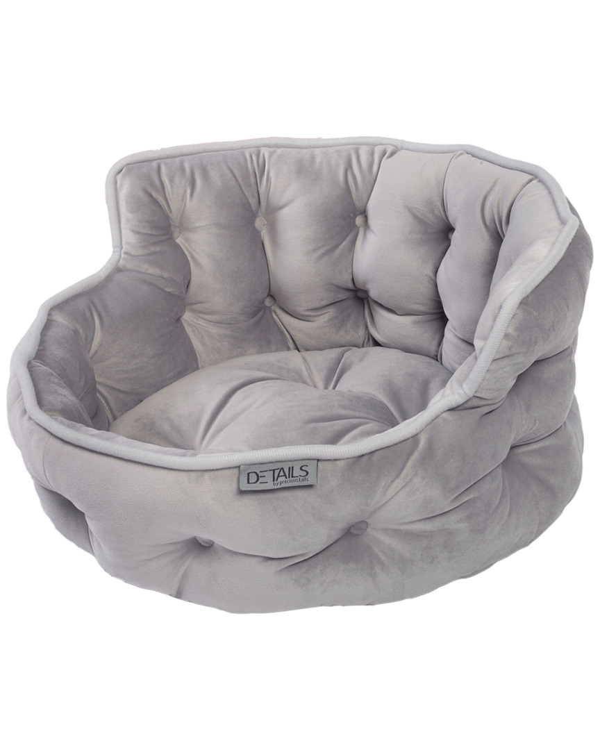 Enchante Home Details Ultra Plush Tufted Velvet Round Cuddler Mini Pet Bed