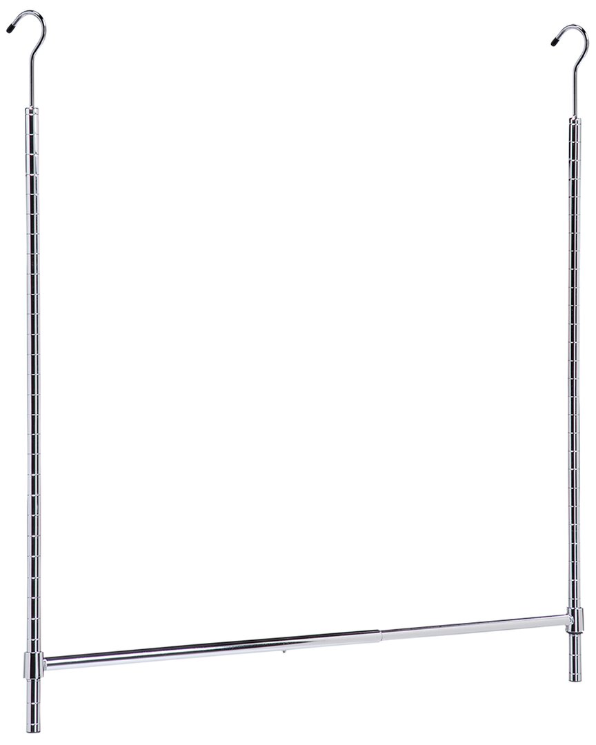 Honey-can-do Hanging Chrome Closet Rod For Clothes Hanging In Silver