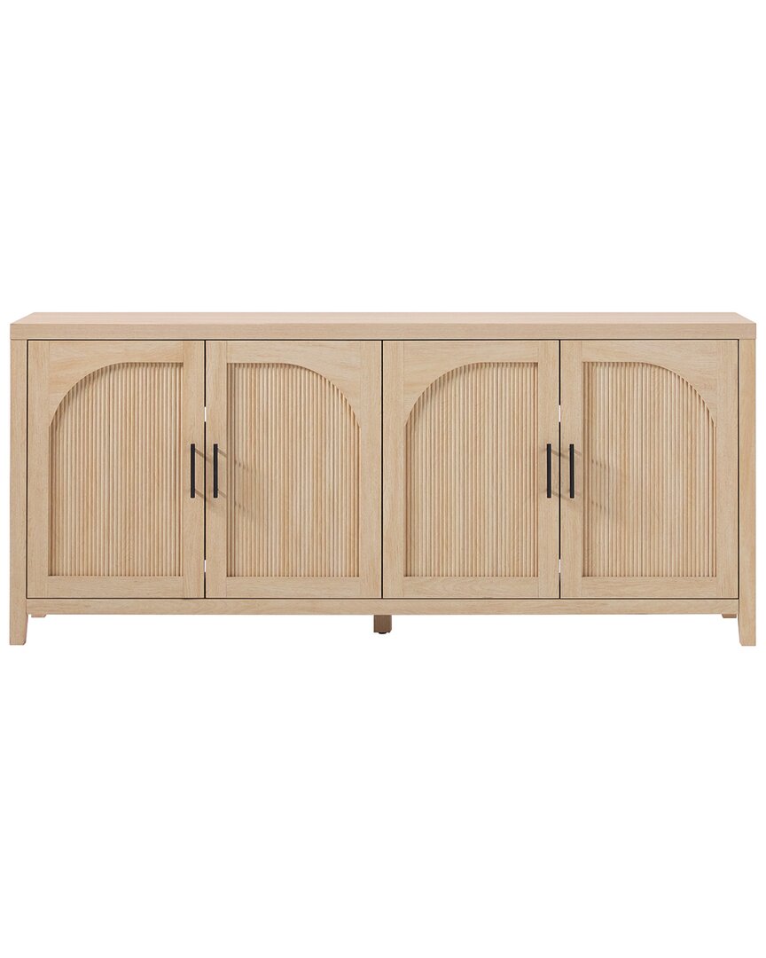 Walker Edison Modern 70in Reeded Sideboard With Arched Doors