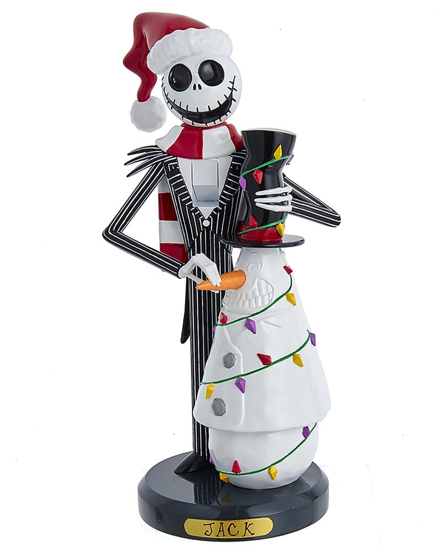 Kurt Adler 11in Disney Nightmare Before Christmas Jack Skellington With Snowman Nutcracker