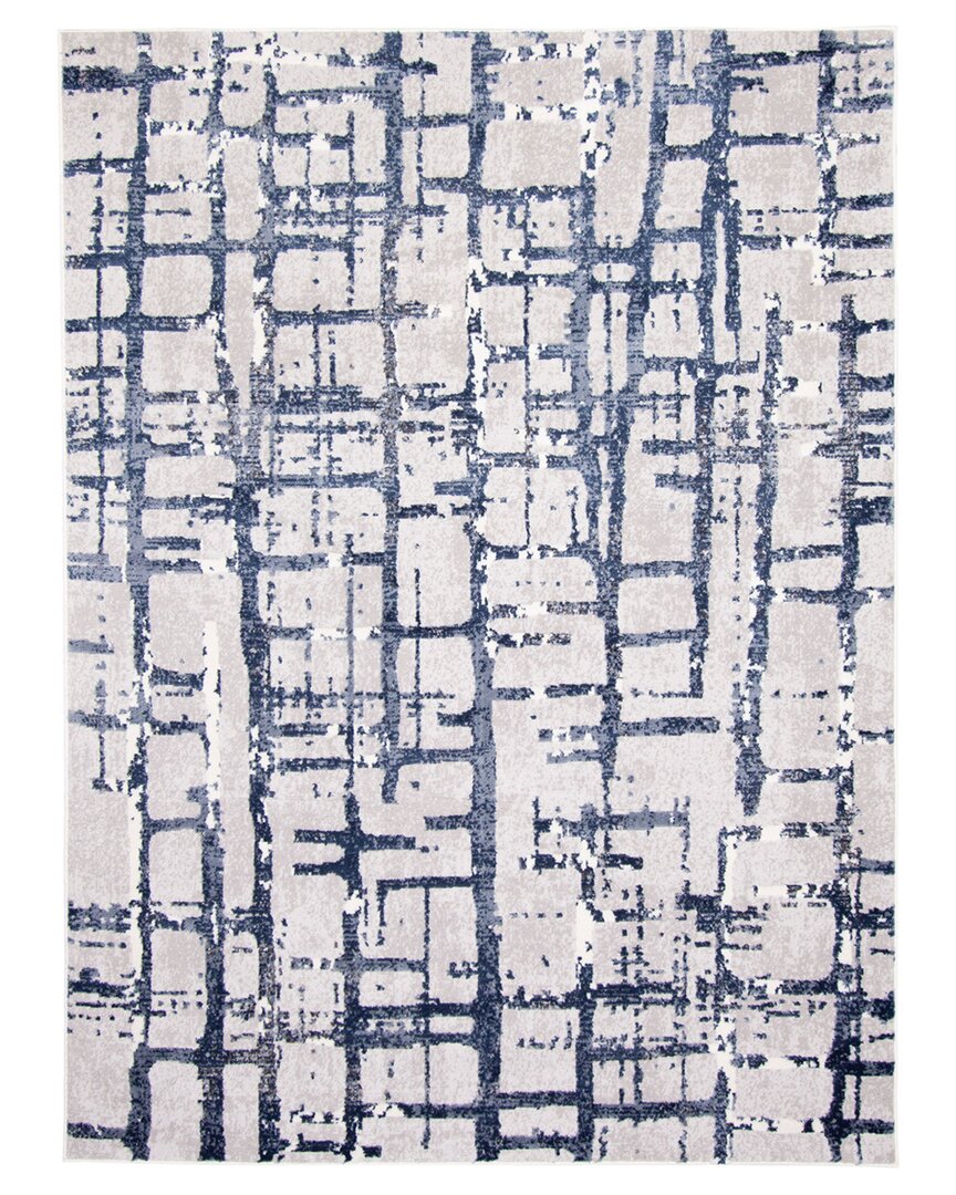 Ecarpet Anitra Modern Abstract Rug In Navy