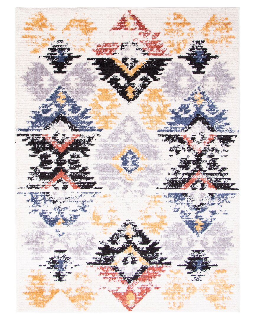 Ecarpet Moroccan Kashkuli Contemporary Rug In White