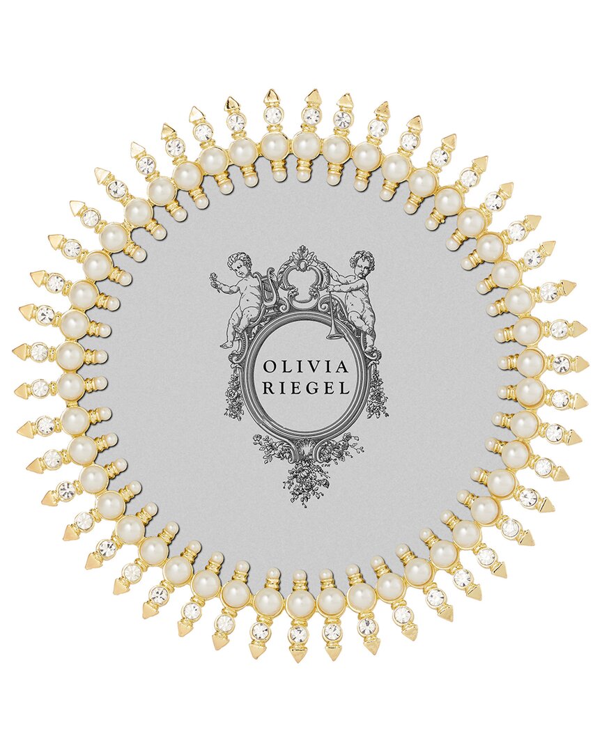 Olivia Riegel Jubilee 5in Round Photo Frame In Gold